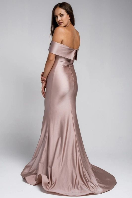Off Shoulder Fitted Gown