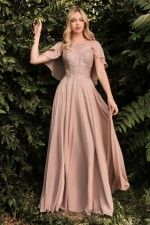 A-line chiffon gown