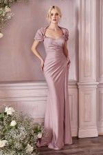 Off shoulder fitted gown
