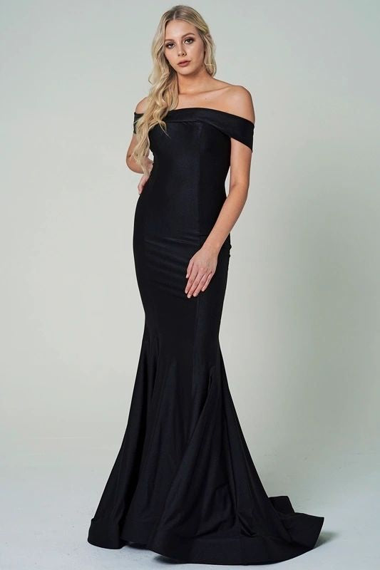 Off Shoulder Fitted Gown