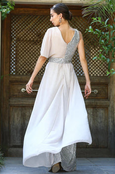 V-Neckline Bridesmaid Long Dress