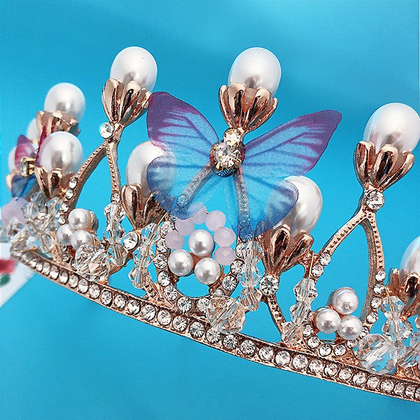 Butterfly Rhinestone Crown