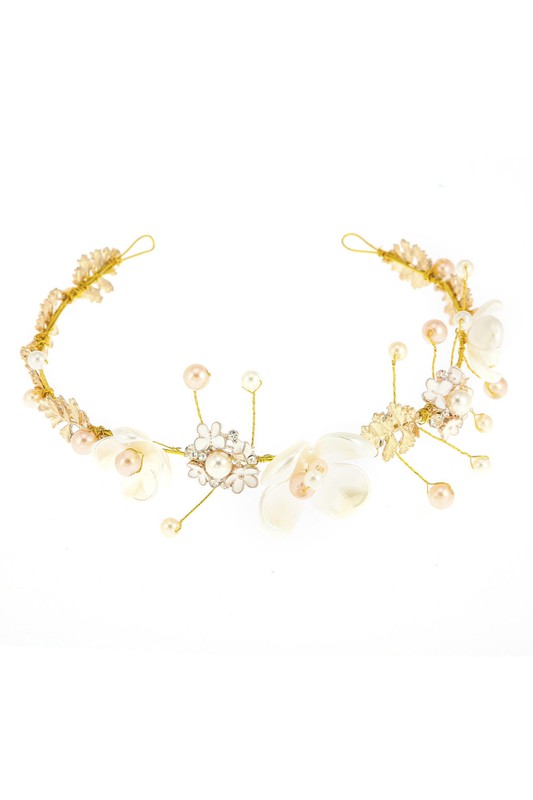 Floral Pearl Headband L2933