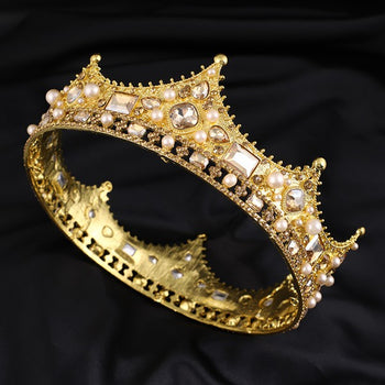 Crown Pearl Rhinestone Headband