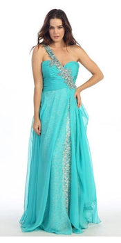 Long A Line Prom Gown