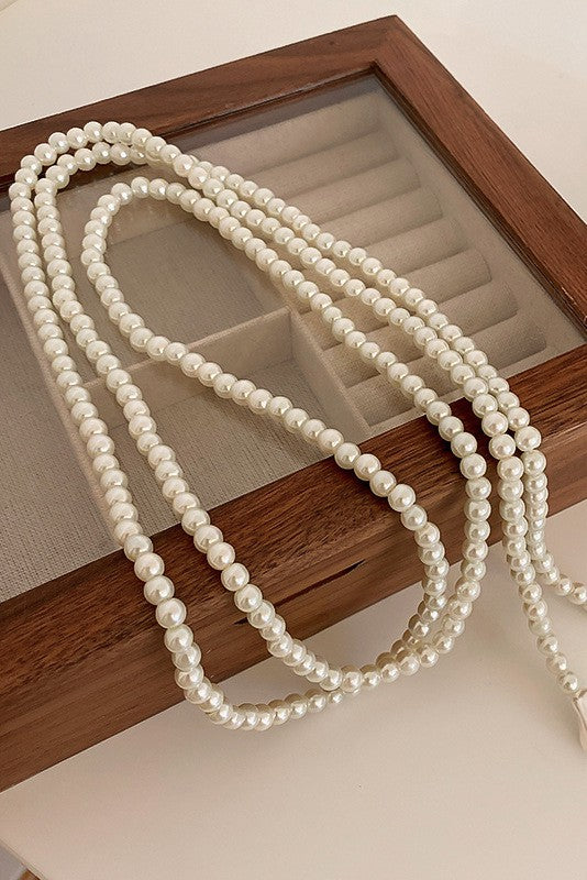 Long pearl DIY style necklaces