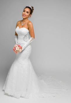 Mermaid-Style Wedding Gown With Sheer Side Cut-Out