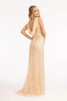 Embroidered Sequin Beaded Dress