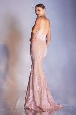 U low back evening gown