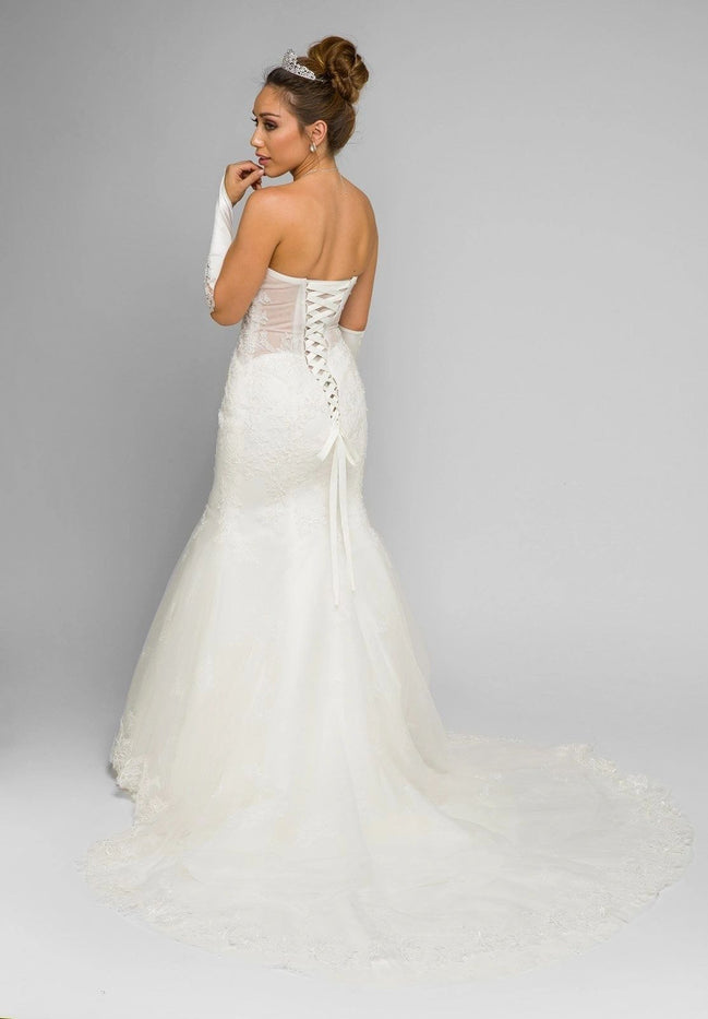 Mermaid-Style Wedding Gown With Sheer Side Cut-Out