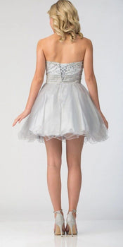 Strapless Short Prom Dress