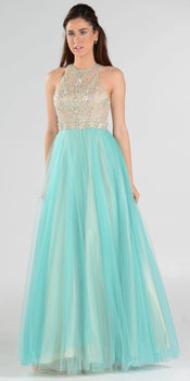 Beaded Bodice Prom Gown
