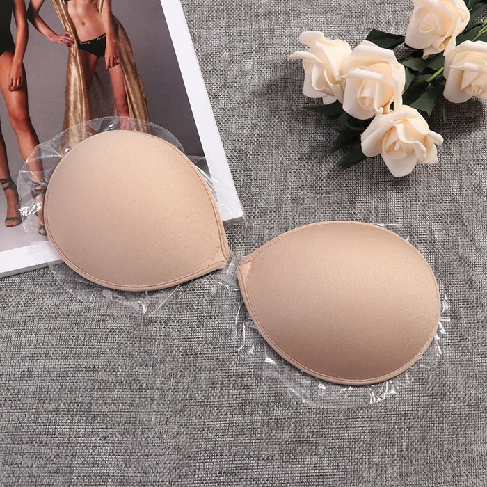 Sexy Women Strapless Backless Seamless Invisible Bra Self-Adhesive
