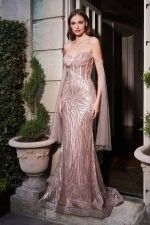 Shimmering fit & flare gown