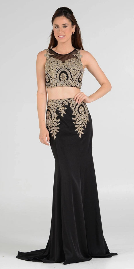 Two-Piece Long Prom Dress