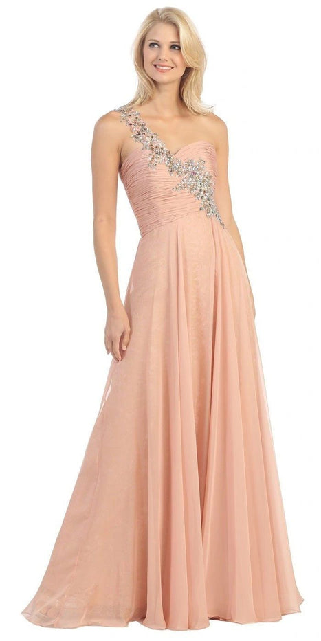 Long A Line Prom Gown