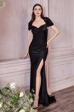 Off shoulder fitted gown