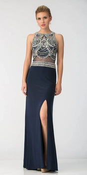 Mock Two-Piece Prom Gown