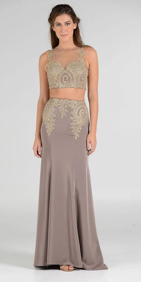 Two-Piece Long Prom Dress