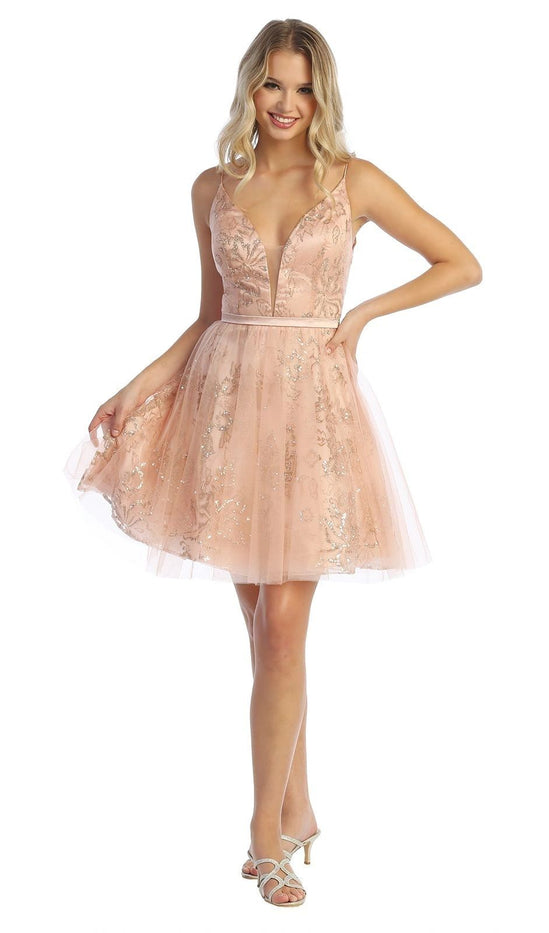 shimmering sequins homecoming gown